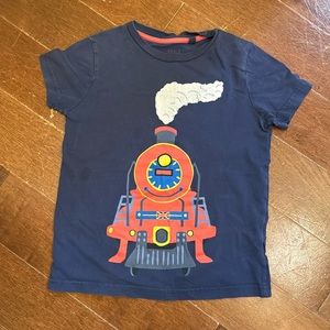 MINI BODEN Boys British Train Graphic Tee Navy
